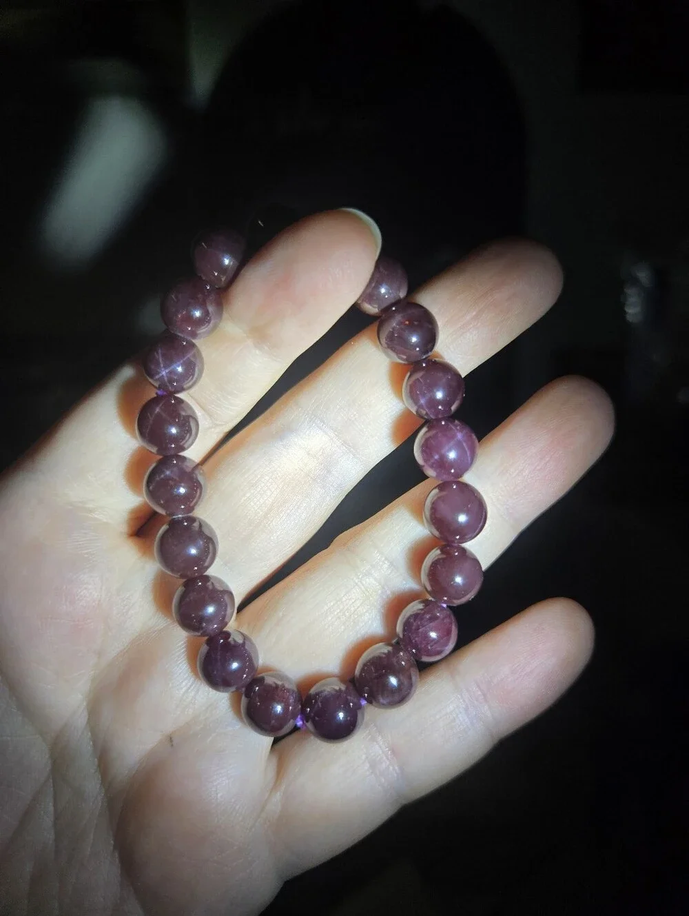Star Garnet Crystal Beaded Bracelet